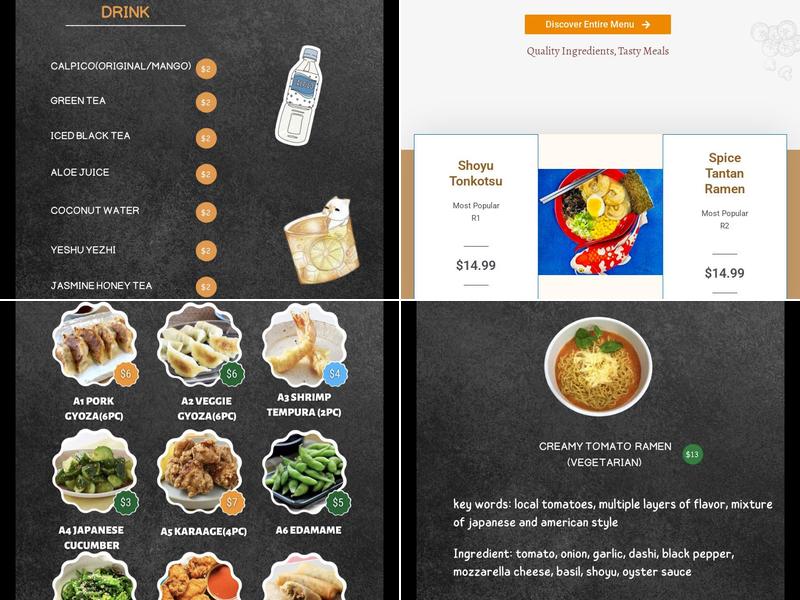 Kokoro Menu