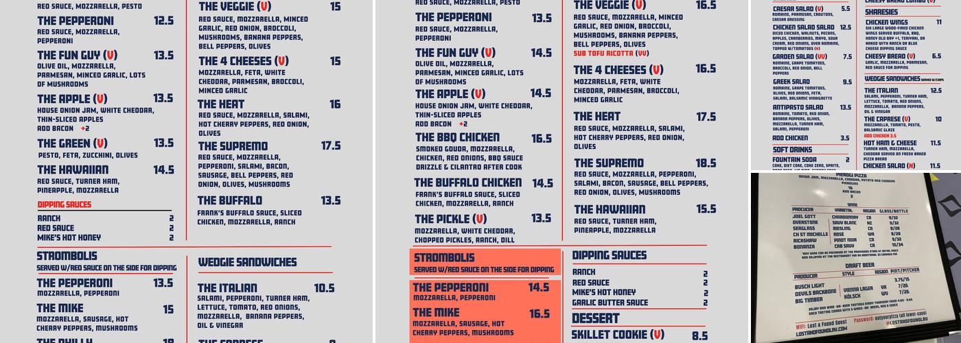 Lost & Found Pizza & Provisions Menu