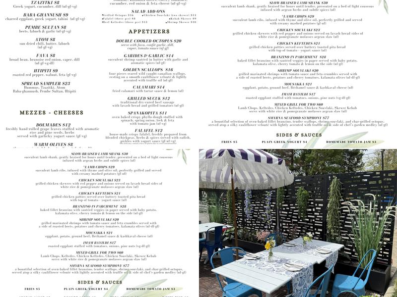 Smyrna Restaurant Menu