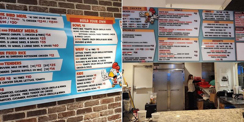 The Flippin Chicken Menu