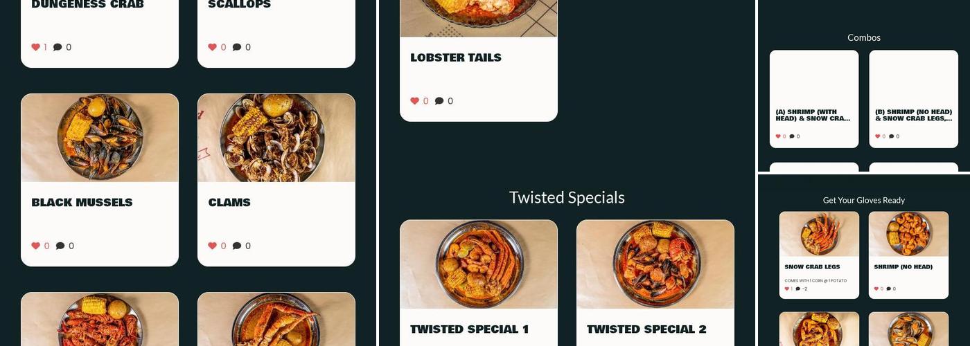 The Twisted Crab - Buford Menu
