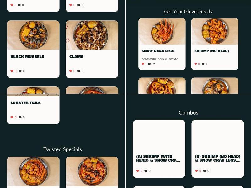 The Twisted Crab - Buford Menu