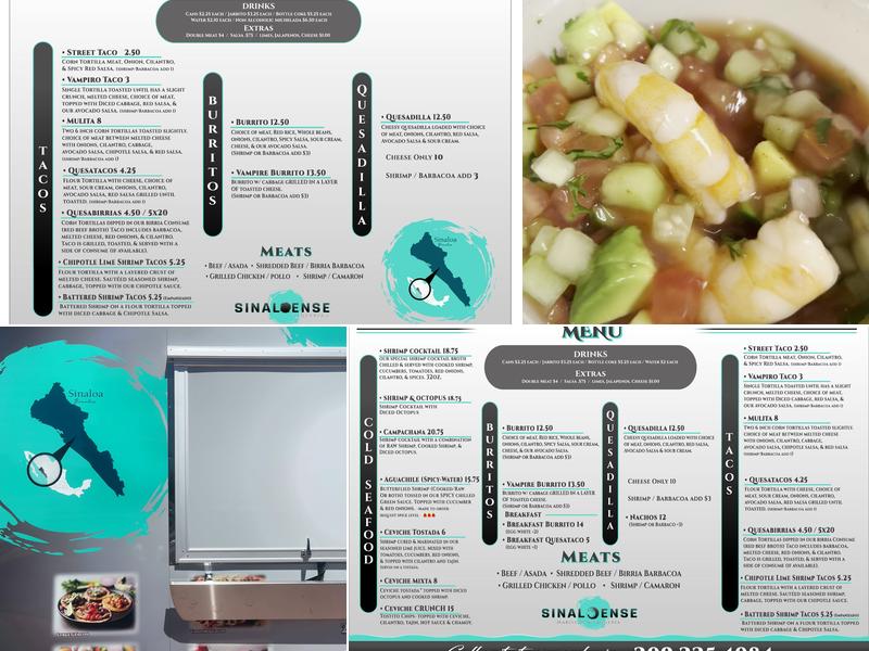 Sinaloense Taqueria 2.0 Menu