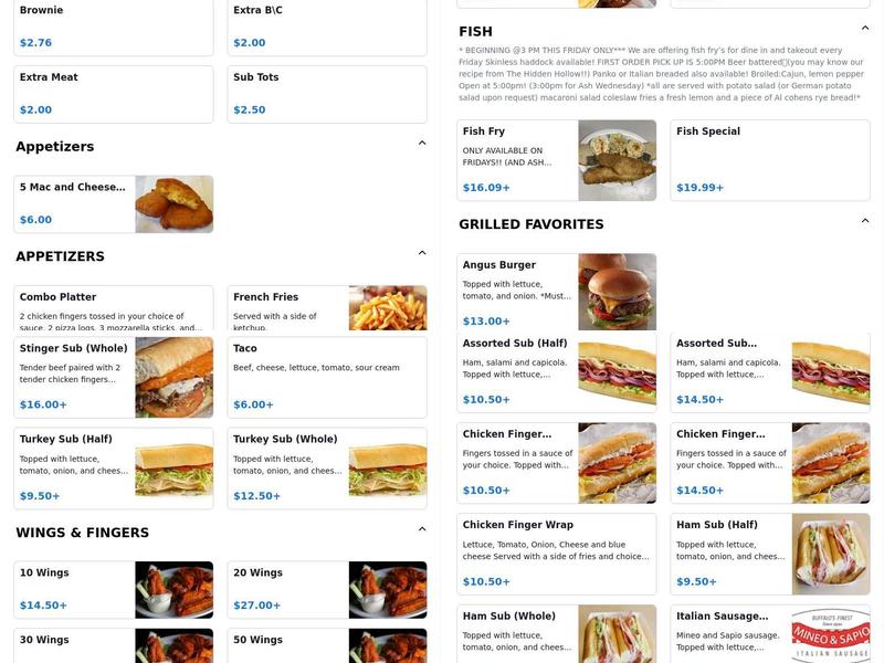 Fudd's House of Munch Menu