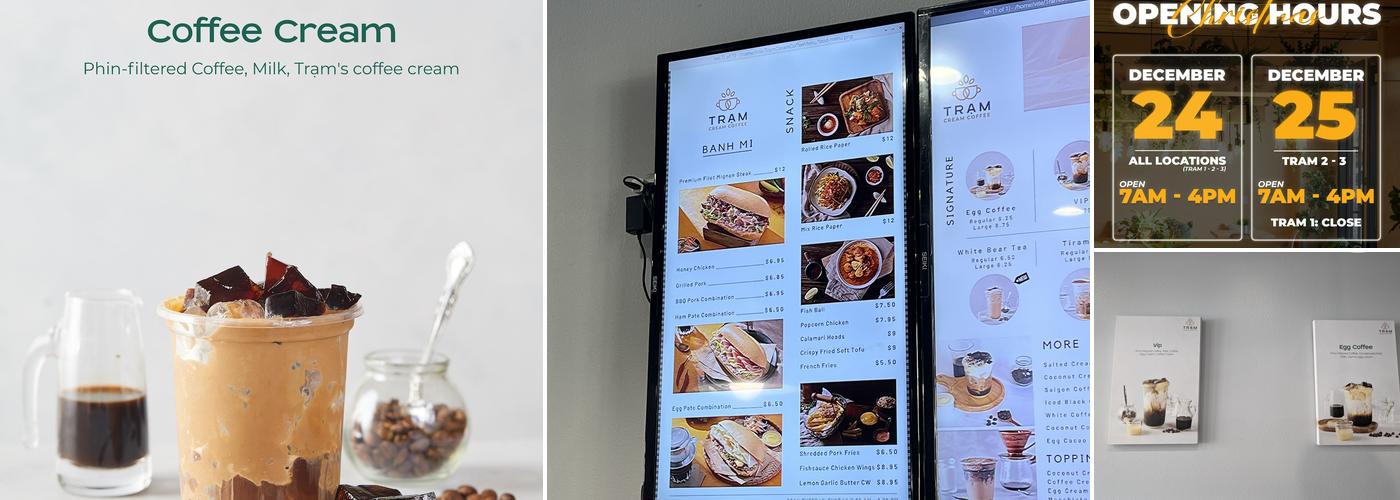 Tram Cream Coffee Menu