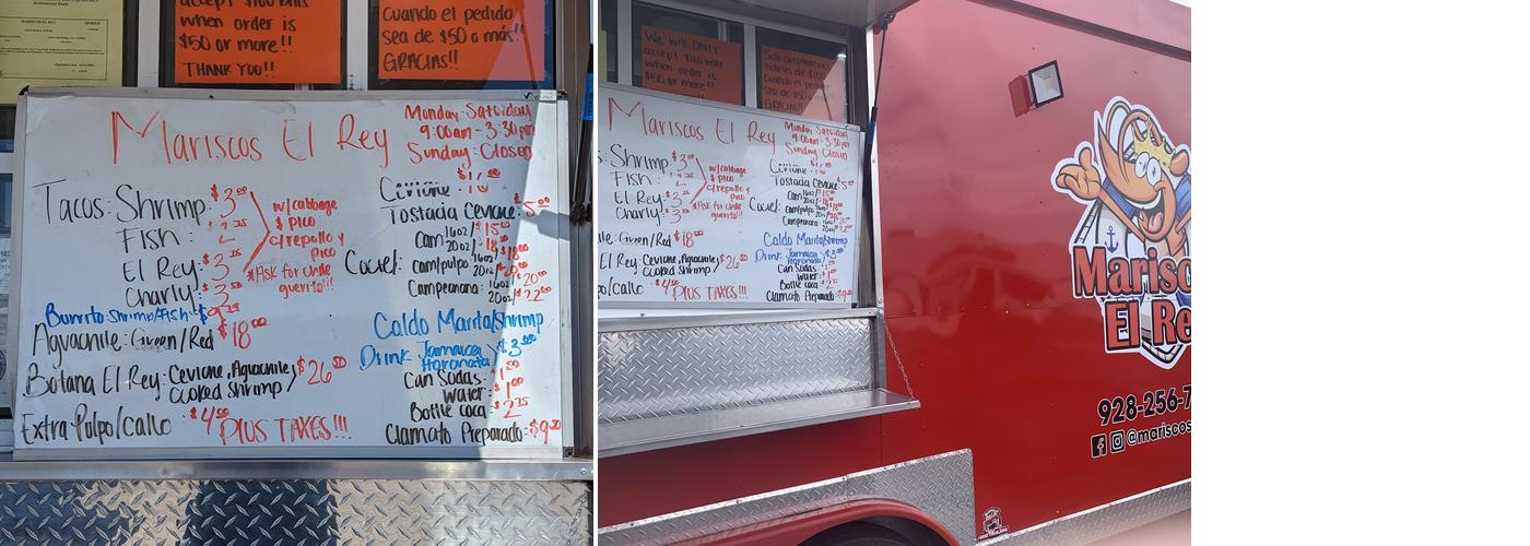 Mariscos El Rey Menu