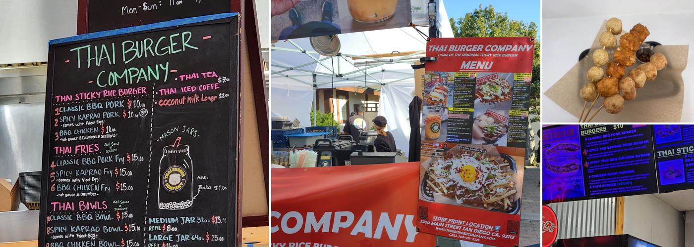 Thai Burger Company Menu