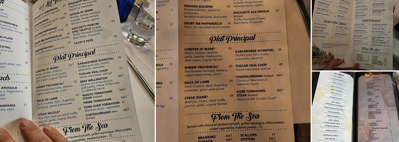 Acqua Di' Mare Menu