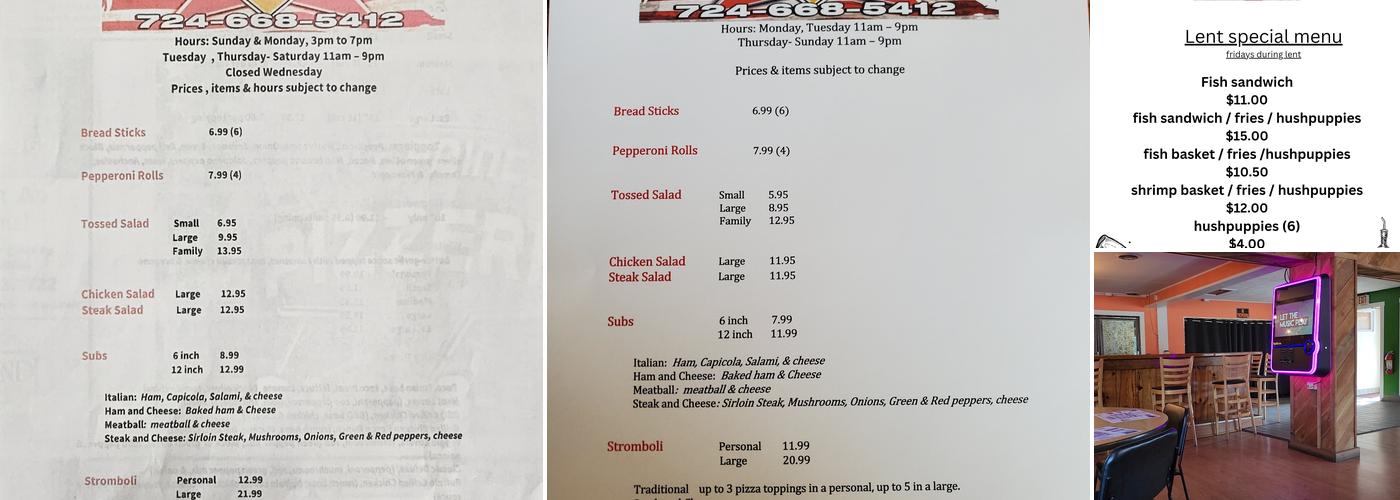 Five Points Pizzeria Menu