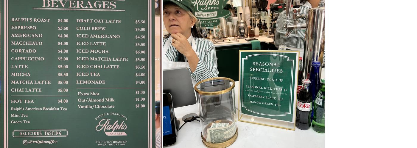 Ralph’s Coffee Menu