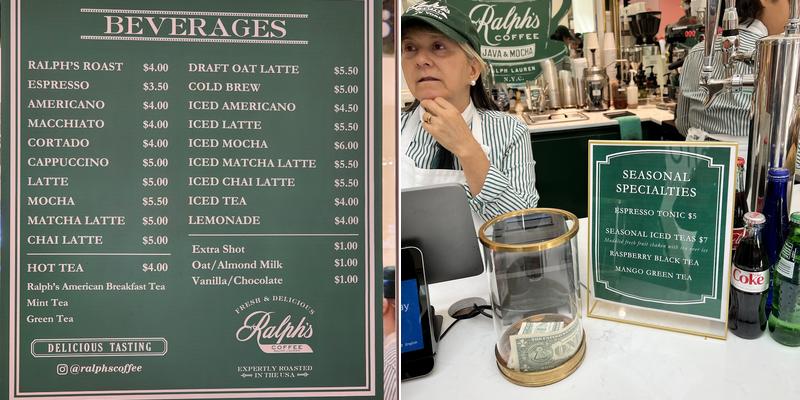 Ralph’s Coffee Menu