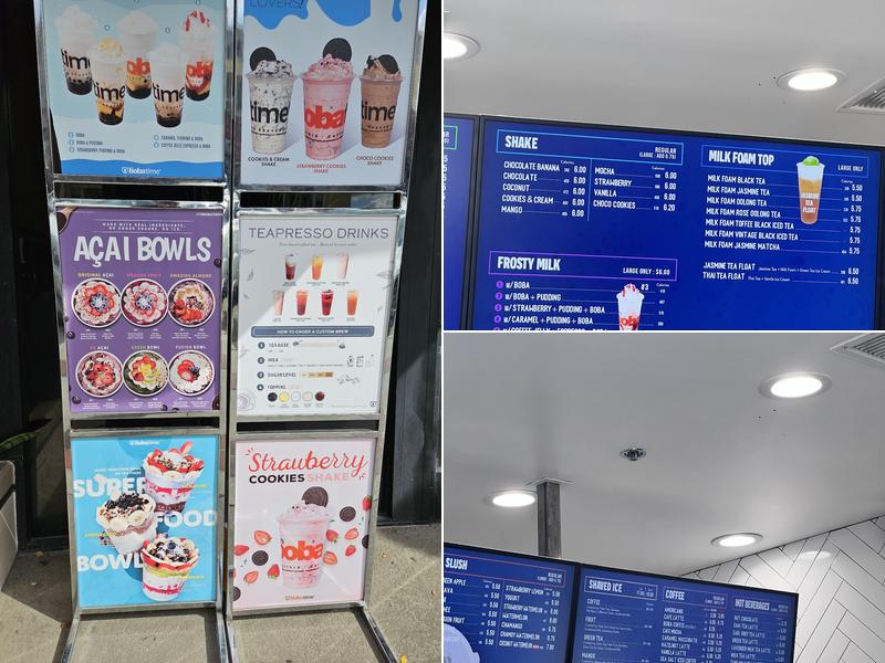 It’s Boba Time- Burbank Downtown Menu