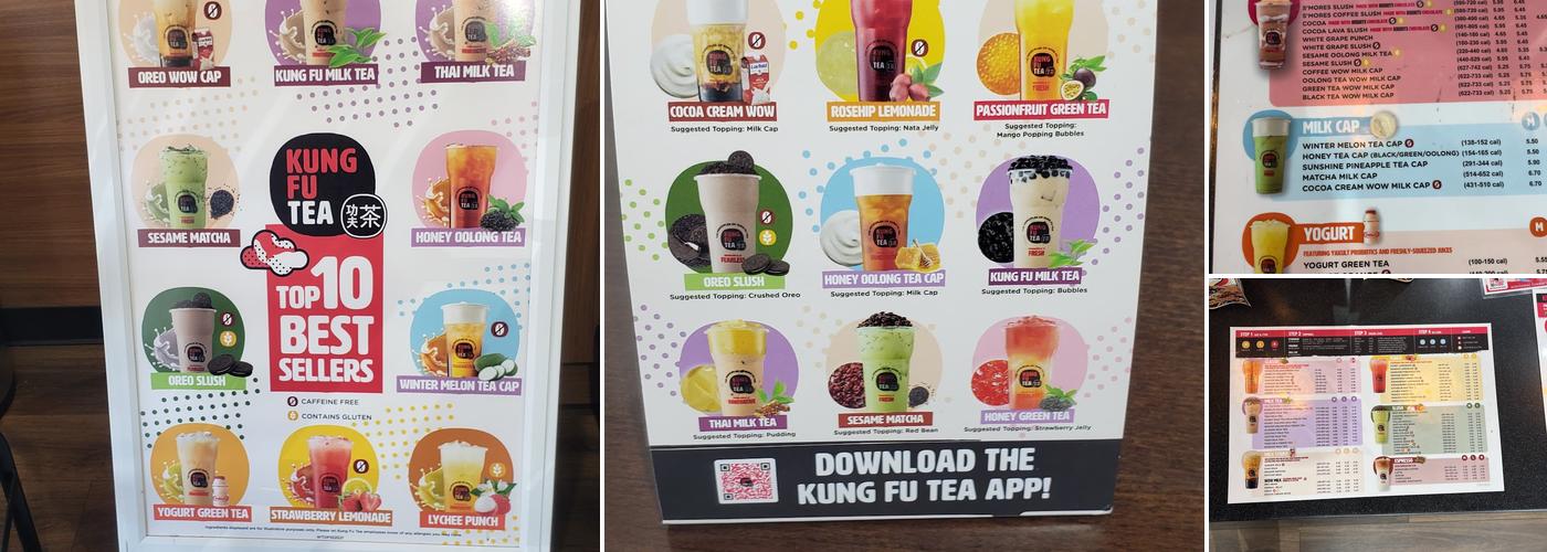 Kung Fu Tea Menu