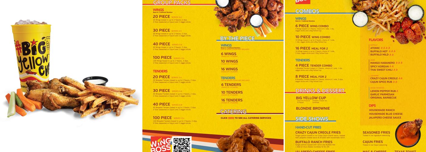 Wing Boss Menu