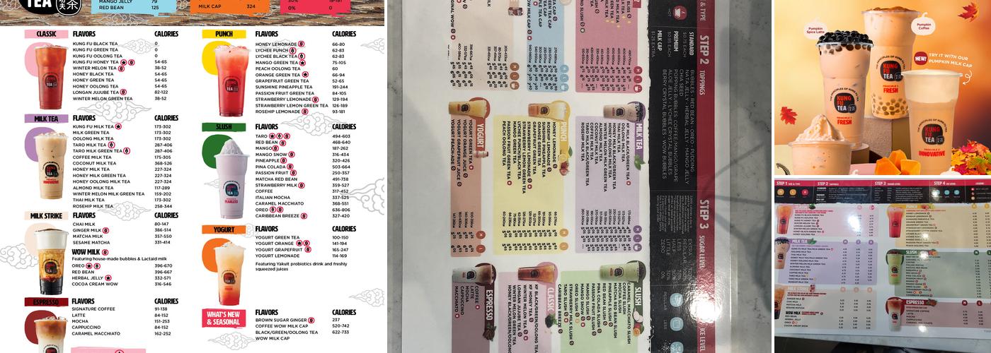 Kung Fu Tea Menu