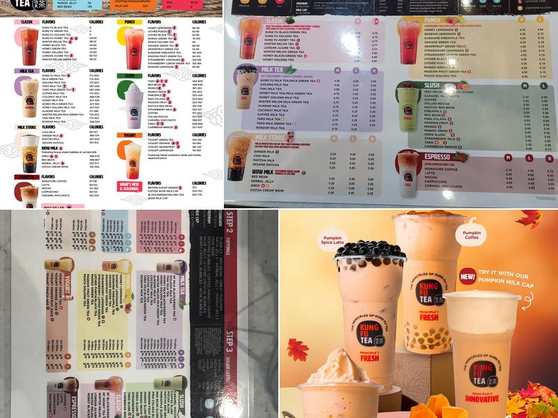 Kung Fu Tea Menu