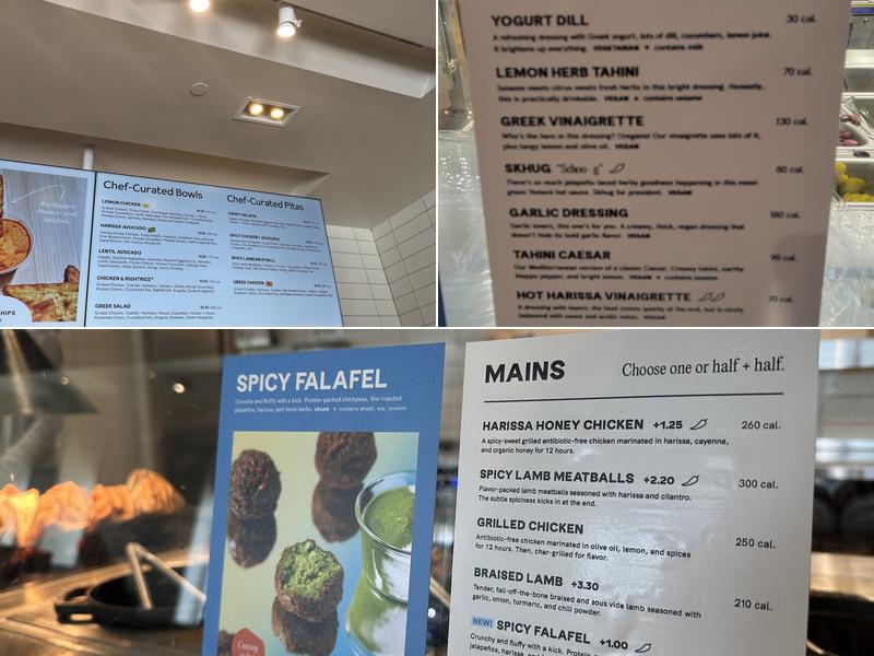 CAVA Menu