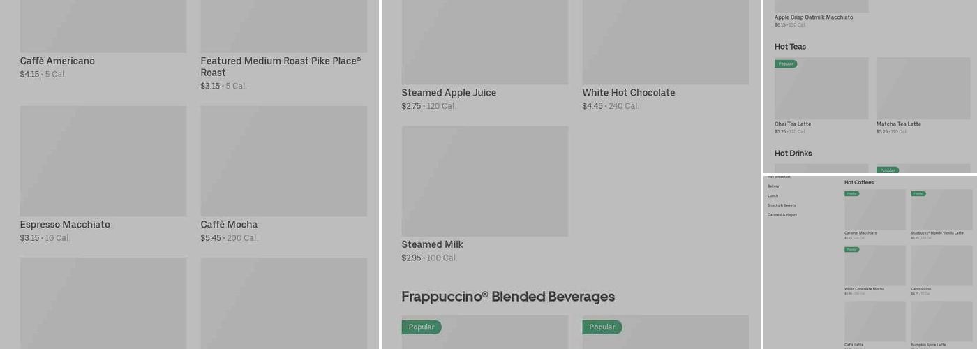 Starbucks Menu