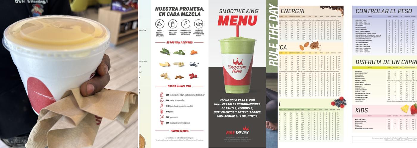 Smoothie King Menu