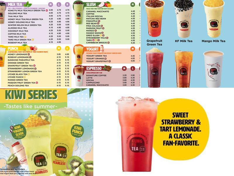 Kung Fu Tea -Zionsville Menu