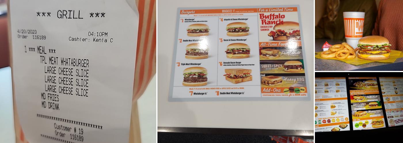 Whataburger Menu
