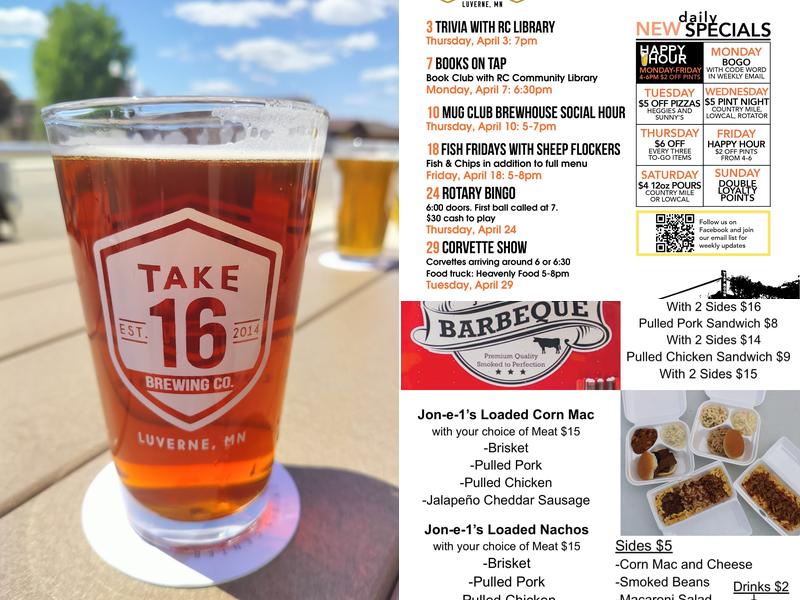 Take 16 Brewing Menu