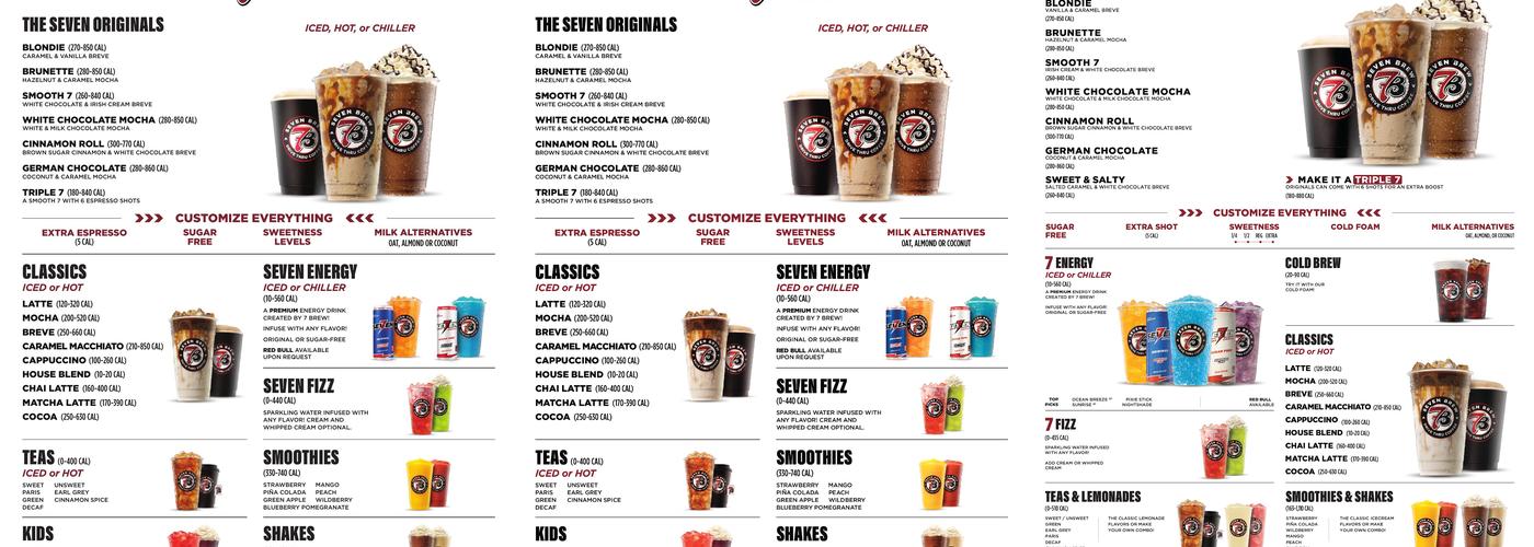 7 Brew Coffee Menu