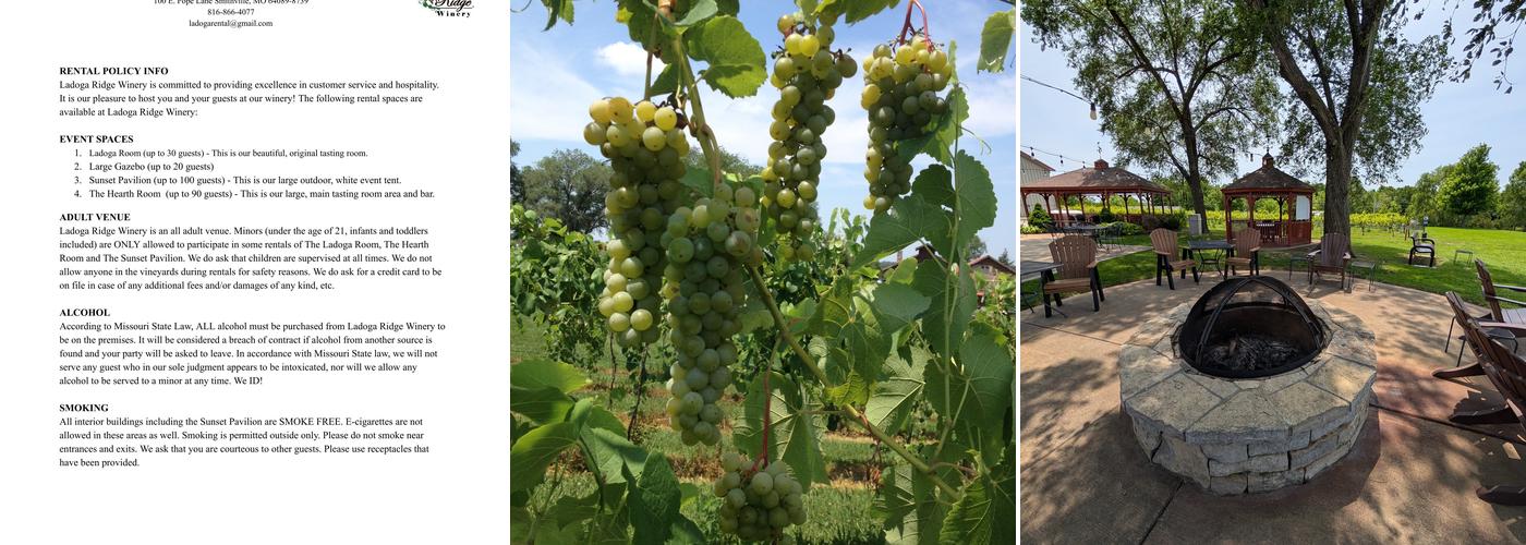 Ladoga Ridge Winery Menu