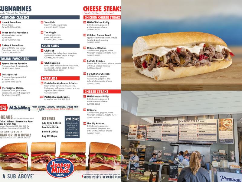 Jersey Mike's Subs Menu