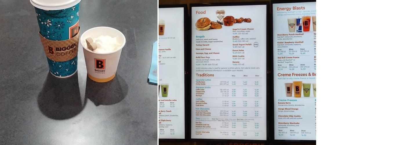 BIGGBY COFFEE Menu