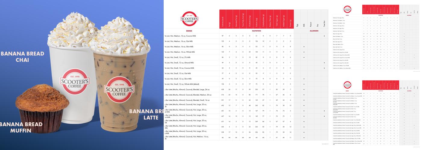 Scooter's Coffee Menu