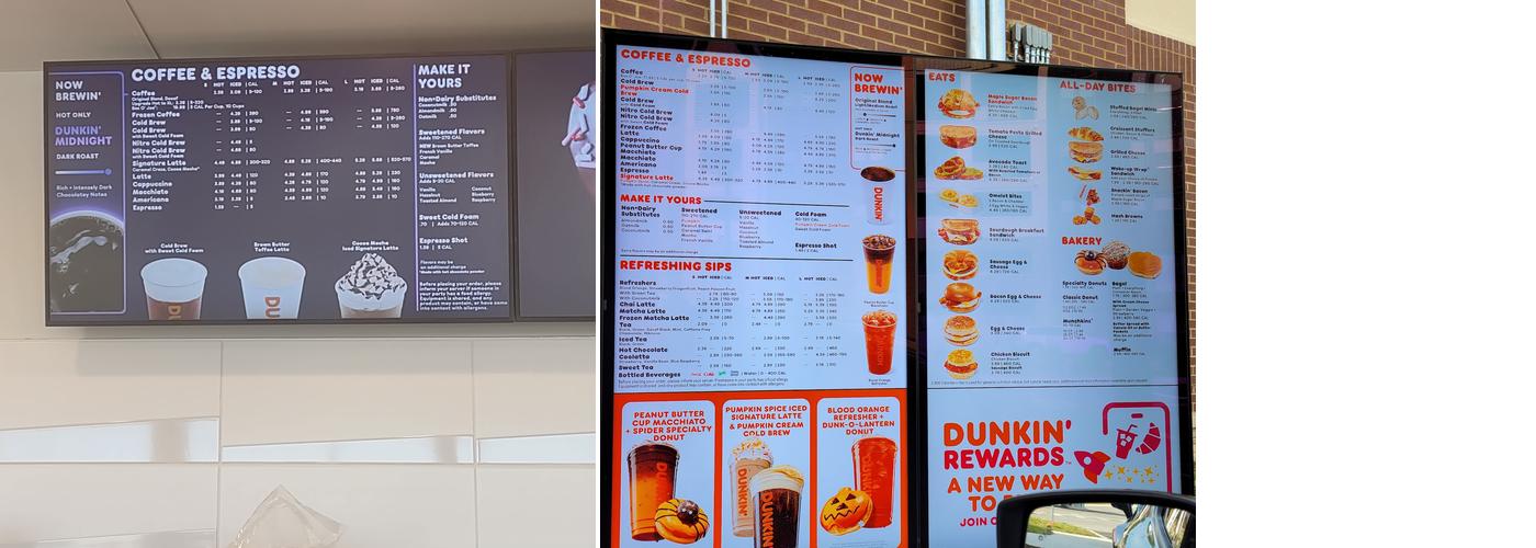 Dunkin' Menu