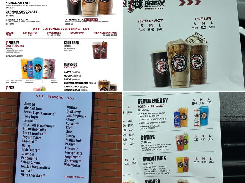 7 Brew Coffee Menu