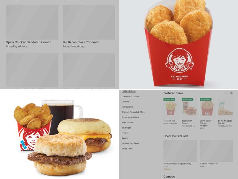Wendy's Menu