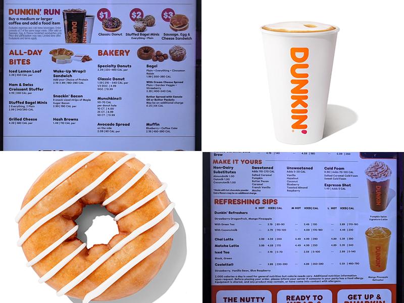 Dunkin' Menu
