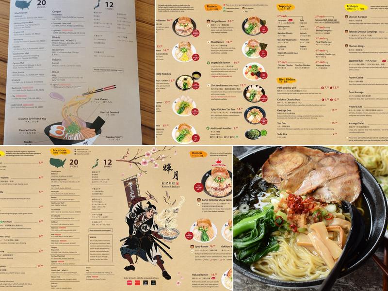 Kizuki Ramen & Izakaya (Alderwood) Menu