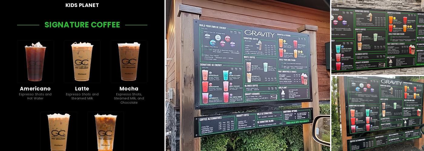 Gravity Coffee Menu