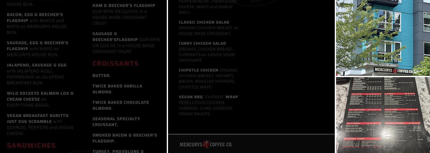 Mercurys Coffee Co. - Redmond Menu