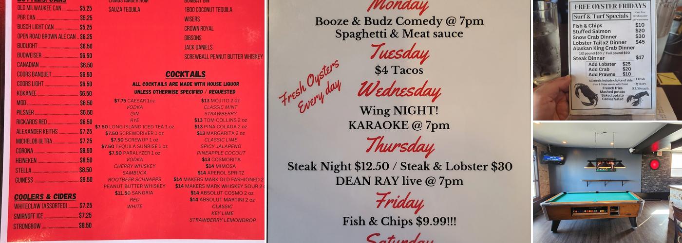 50 North Pub & Eatery Menu