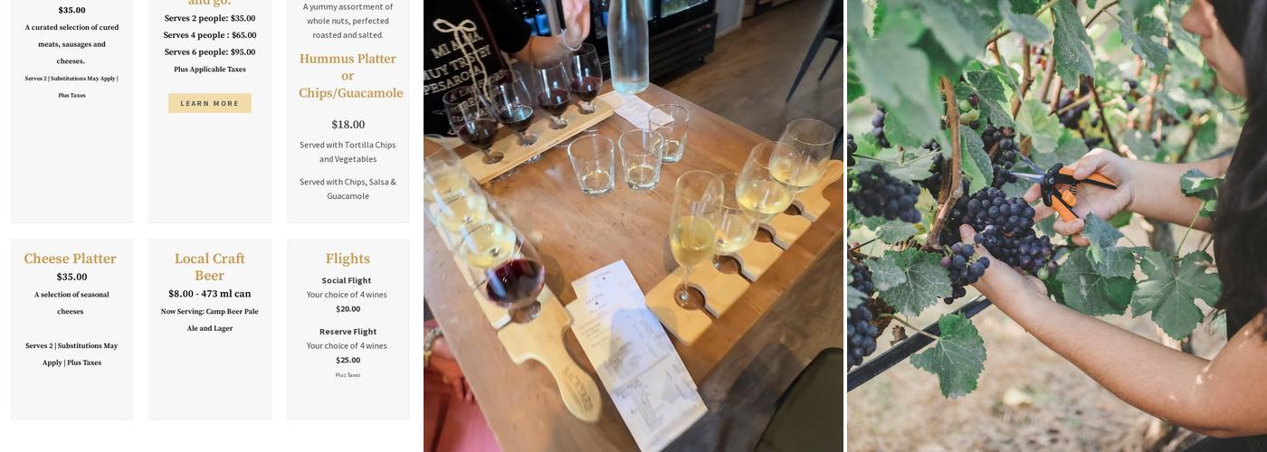 Backyard Vineyards Menu