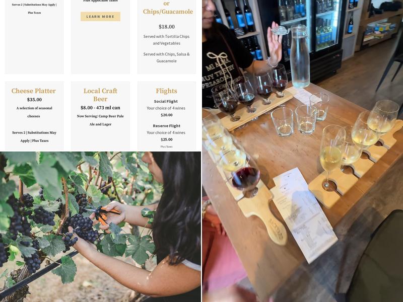 Backyard Vineyards Menu