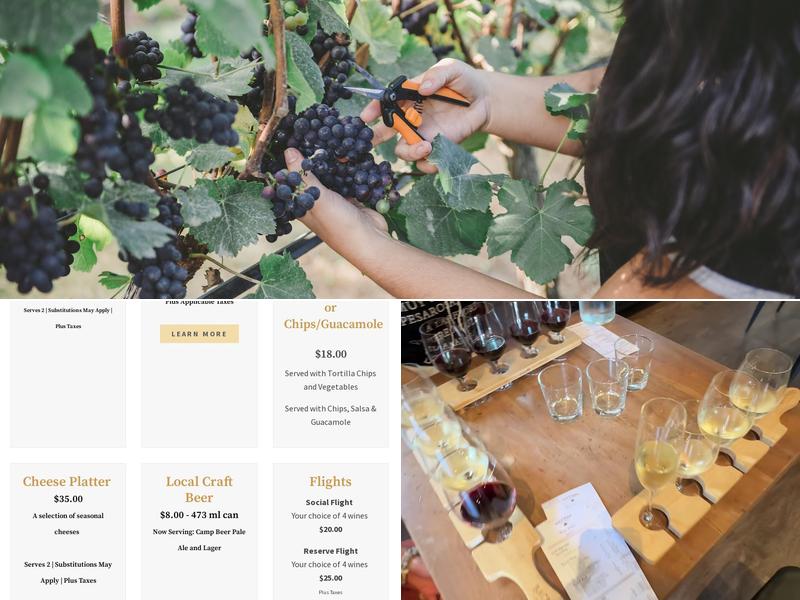 Backyard Vineyards Menu