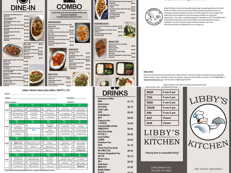 Libby's Kitchen Menu