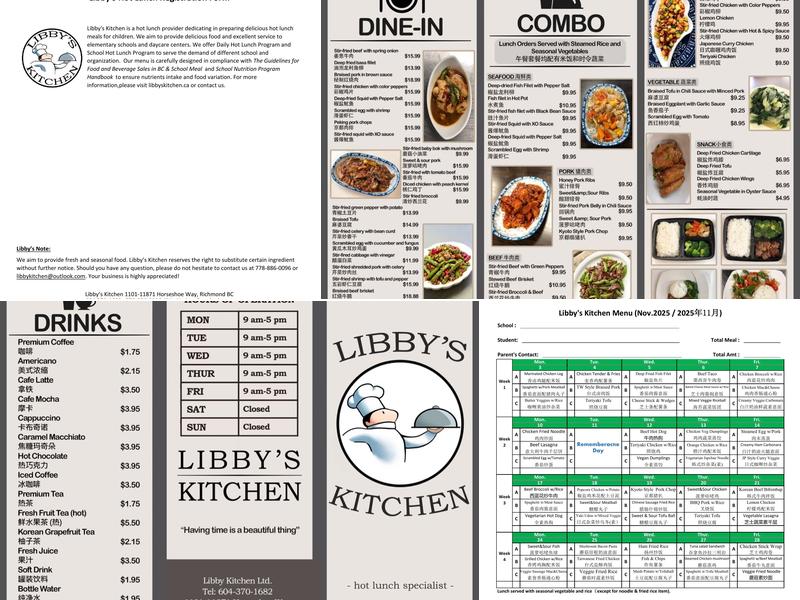 Libby's Kitchen Menu