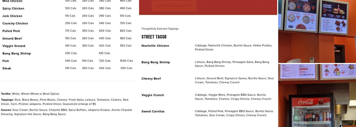 barBURRITO Menu