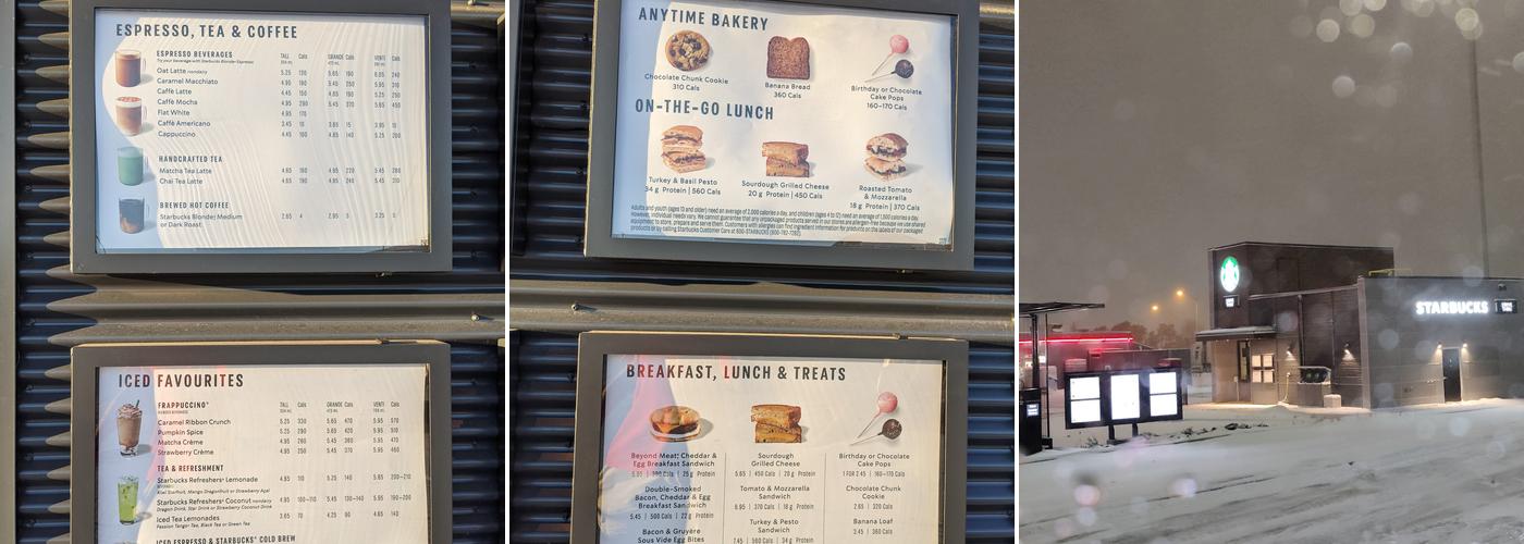 Starbucks Menu