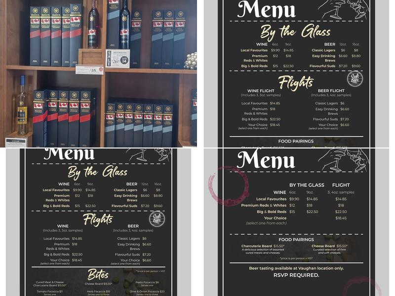 Magnotta Vaughan Menu