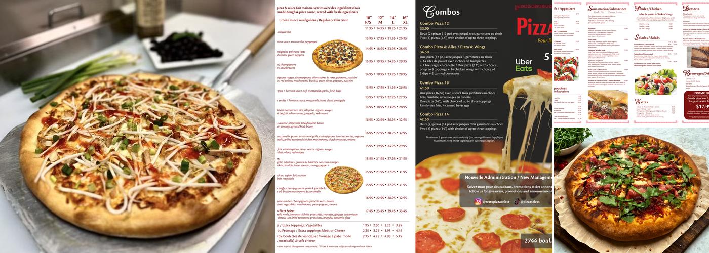 Pizza Select Menu