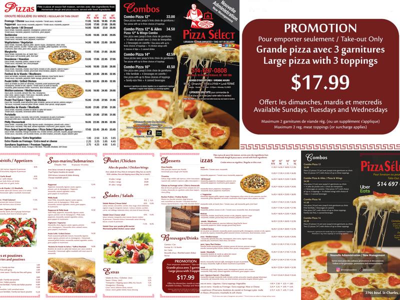 Pizza Select Menu