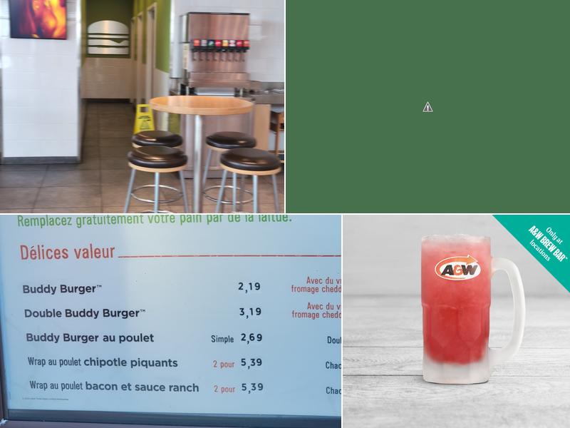 A&W Canada Menu